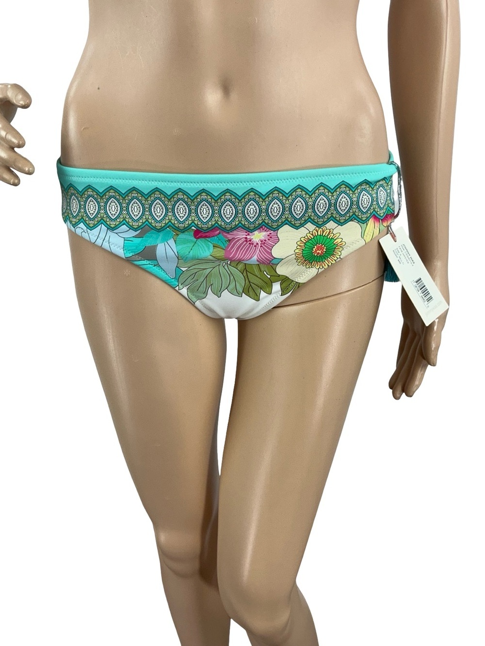 Johnny Was Faye Hipster Bikini Bottom Floral Resort Swim Blue Multicolor Size S